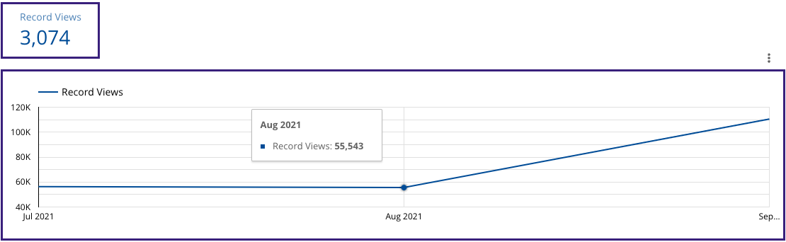 record views visualization last 3 months